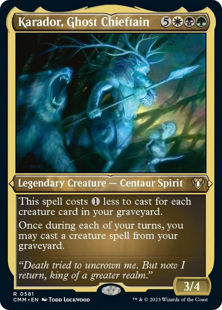 Karador, Ghost Chieftain (Foil Etched) [Commander Masters] - Trinity Hobby