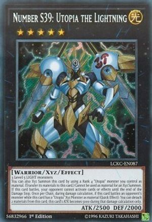 Number S39: Utopia the Lightning [LCKC-EN087] Secret Rare - Trinity Hobby