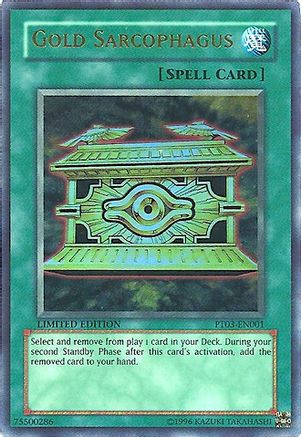 Gold Sarcophagus [PT03-EN001] Ultra Rare - Trinity Hobby