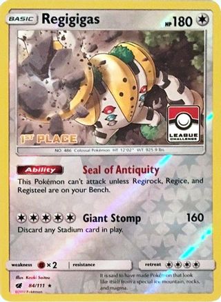 Regigigas (84/111) (League Promo 1st Place) [Sun & Moon: Crimson Invasion] - Trinity Hobby