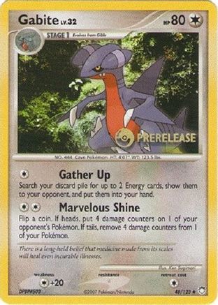 Gabite (48/123) (Prerelease Promo) [Diamond & Pearl: Black Star Promos] - Trinity Hobby