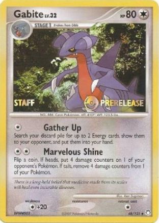 Gabite (48/123) (Staff Prerelease Promo) [Diamond & Pearl: Black Star Promos] - Trinity Hobby