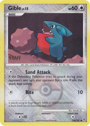Gible (106/147) (Championship Promo Staff) [Platinum: Supreme Victors] - Trinity Hobby