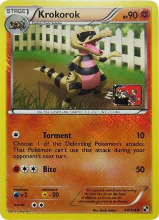 Krokorok (64/114) (League Promo) [Black & White: Base Set] - Trinity Hobby