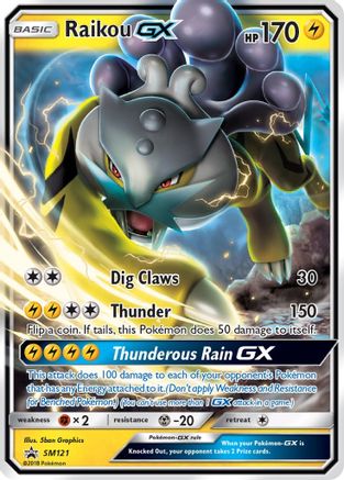 Raikou GX (SM121) [Sun & Moon: Black Star Promos] - Trinity Hobby