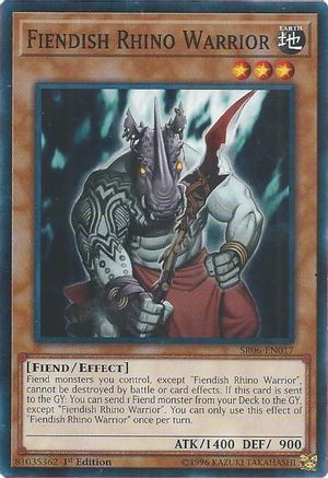 Fiendish Rhino Warrior [SR06-EN017] Common - Trinity Hobby