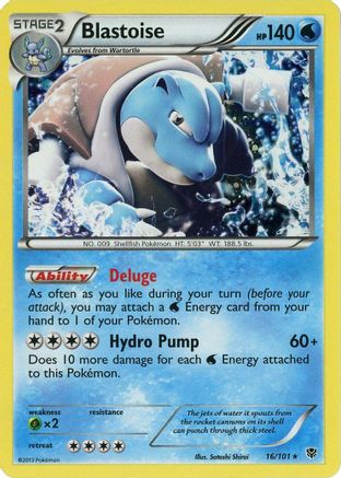 Blastoise (16/101) (Cosmos Holo) (Blister Exclusive) [Black & White: Plasma Blast] - Trinity Hobby