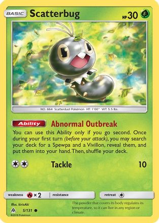Scatterbug (5/131) [Sun & Moon: Forbidden Light] - Trinity Hobby