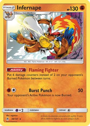 Infernape (59/131) [Sun & Moon: Forbidden Light] - Trinity Hobby