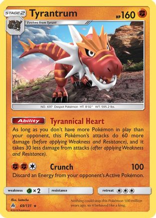 Tyrantrum (69/131) [Sun & Moon: Forbidden Light] - Trinity Hobby