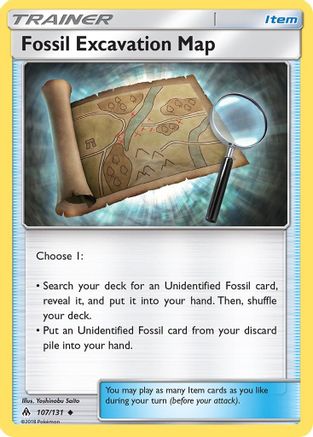 Fossil Excavation Map (107/131) [Sun & Moon: Forbidden Light] - Trinity Hobby