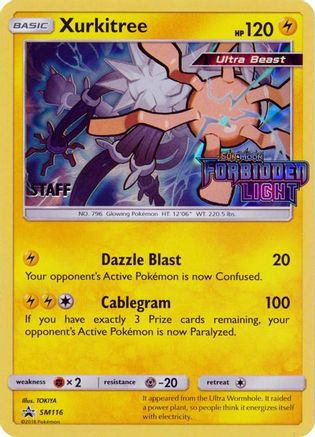 Xurkitree (SM116) (Staff Prerelease Promo) [Sun & Moon: Black Star Promos] - Trinity Hobby