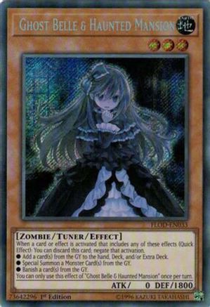 Ghost Belle & Haunted Mansion [FLOD-EN033] Secret Rare - Trinity Hobby