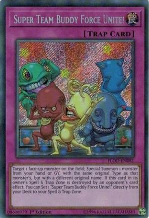 Super Team Buddy Force Unite! [FLOD-EN081] Secret Rare - Trinity Hobby