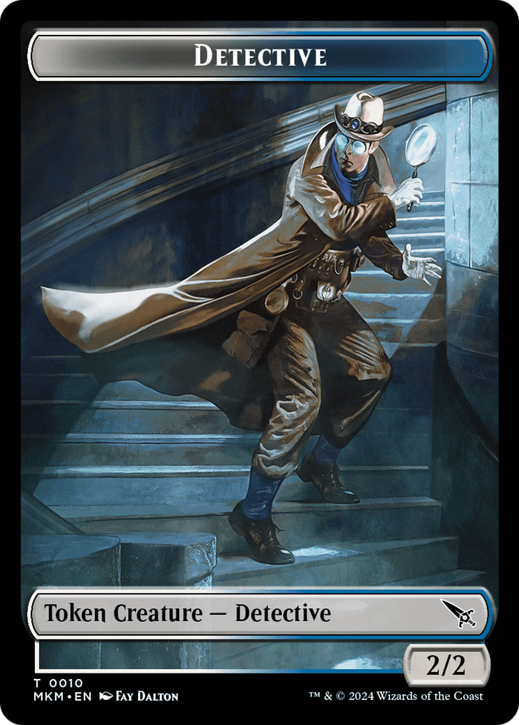 Detective // Plant Double-Sided Token [Murders at Karlov Manor Tokens] - Trinity Hobby