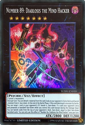 Number 89: Diablosis the Mind Hacker [YCSW-EN010] Super Rare - Trinity Hobby