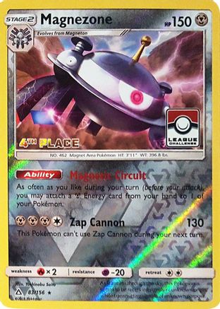 Magnezone (83/156) (League Promo 4th Place) [Sun & Moon: Ultra Prism] - Trinity Hobby