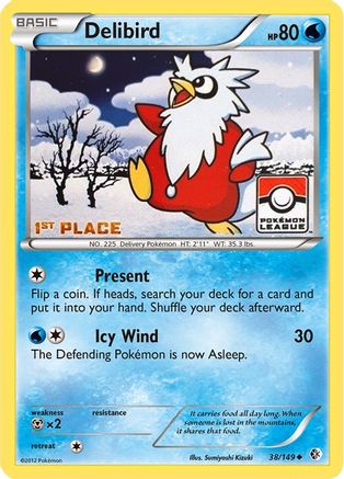 Delibird (38/149) (League Promo 1st Place) [Black & White: Boundaries Crossed] - Trinity Hobby