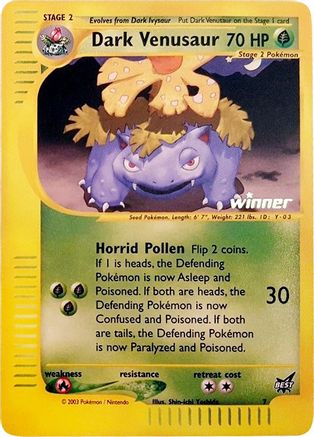 Dark Venusaur (7) (Winner) [Best of Promos] - Trinity Hobby