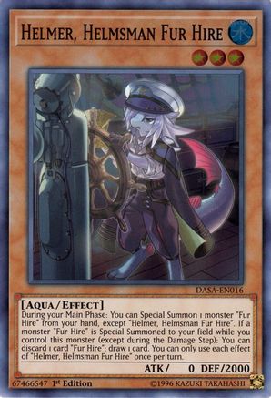 Helmer, Helmsman Fur Hire [DASA-EN016] Super Rare - Trinity Hobby