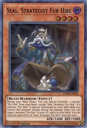 Seal, Strategist Fur Hire [DASA-EN018] Super Rare - Trinity Hobby