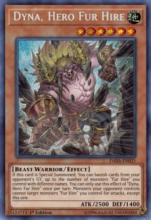 Dyna, Hero Fur Hire [DASA-EN021] Secret Rare - Trinity Hobby
