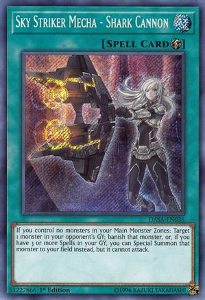 Sky Striker Mecha - Shark Cannon [DASA-EN036] Secret Rare - Trinity Hobby