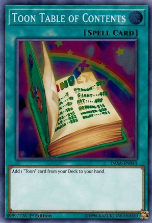 Toon Table of Contents [DASA-EN043] Super Rare - Trinity Hobby