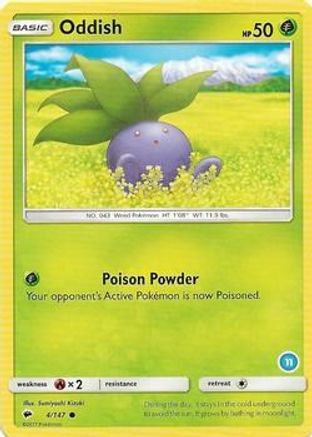 Oddish (4/147) (Deck Exclusive #11) [Sun & Moon: Trainer Kit - Alolan Ninetales] - Trinity Hobby
