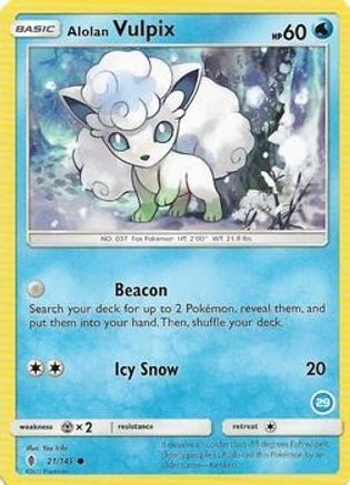 Alolan Vulpix (21/145) (Deck Exclusive #29) [Sun & Moon: Trainer Kit - Alolan Ninetales] - Trinity Hobby