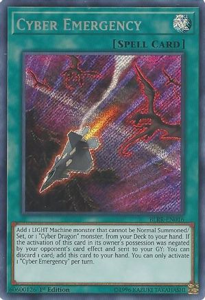 Cyber Emergency [BLRR-EN016] Secret Rare - Trinity Hobby