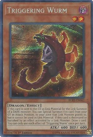 Triggering Wurm [BLRR-EN042] Secret Rare - Trinity Hobby