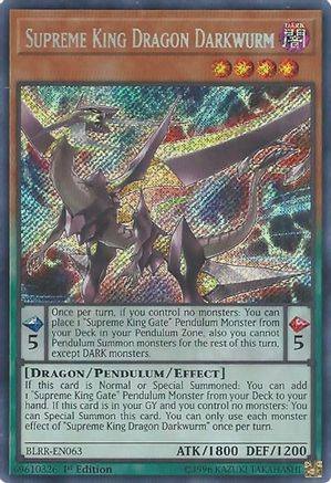 Supreme King Dragon Darkwurm [BLRR-EN063] Secret Rare - Trinity Hobby