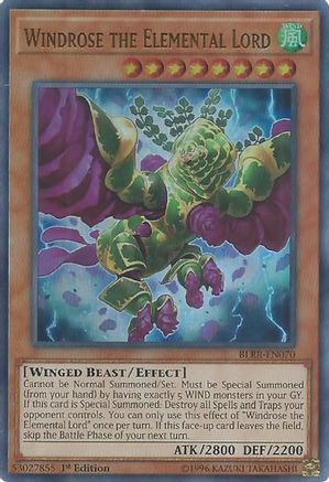 Windrose the Elemental Lord [BLRR-EN070] Ultra Rare - Trinity Hobby