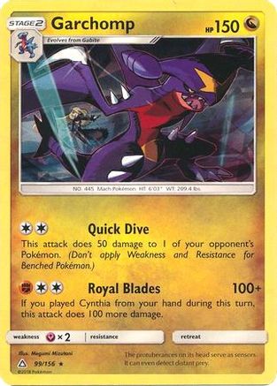 Garchomp (99/156) (Cracked Ice Holo) (Theme Deck Exclusive) [Sun & Moon: Ultra Prism] - Trinity Hobby