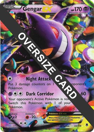 Gengar EX (34/119) (Jumbo Card) [XY: Phantom Forces] - Trinity Hobby