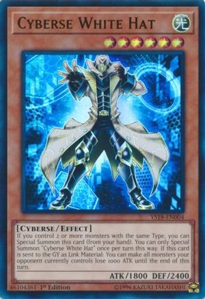 Cyberse White Hat [YS18-EN004] Ultra Rare - Trinity Hobby