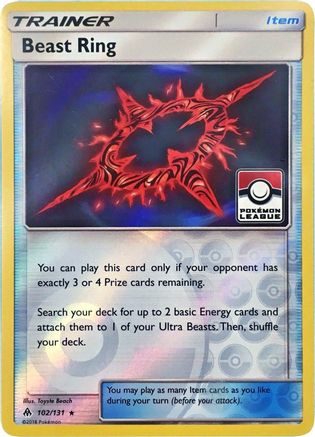 Beast Ring (102/131) (League Promo) [Sun & Moon: Forbidden Light] - Trinity Hobby