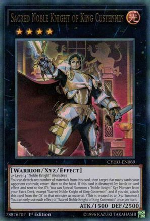 Sacred Noble Knight of King Custennin [CYHO-EN089] Ultra Rare - Trinity Hobby
