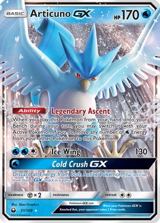 Articuno GX (31/168) [Sun & Moon: Celestial Storm] - Trinity Hobby