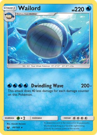 Wailord (40/168) [Sun & Moon: Celestial Storm] - Trinity Hobby