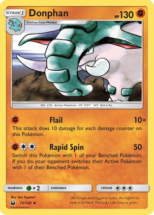 Donphan (73/168) [Sun & Moon: Celestial Storm] - Trinity Hobby
