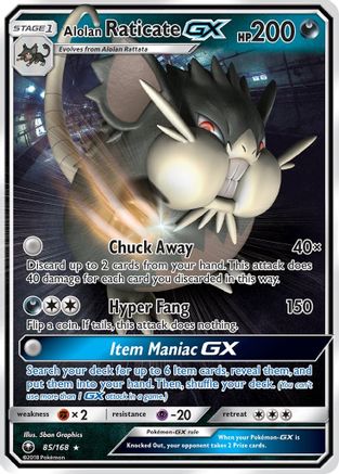 Alolan Raticate GX (85/168) [Sun & Moon: Celestial Storm] - Trinity Hobby