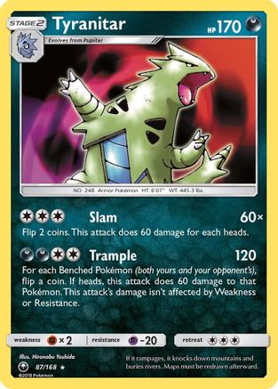 Tyranitar (87/168) [Sun & Moon: Celestial Storm] - Trinity Hobby