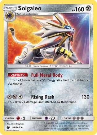 Solgaleo (99/168) [Sun & Moon: Celestial Storm] - Trinity Hobby