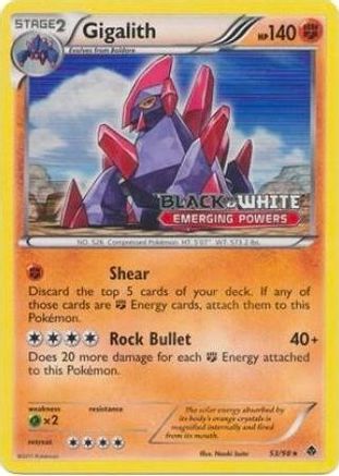 Gigalith (53/98) (Prerelease Promo) [Black & White: Black Star Promos] - Trinity Hobby