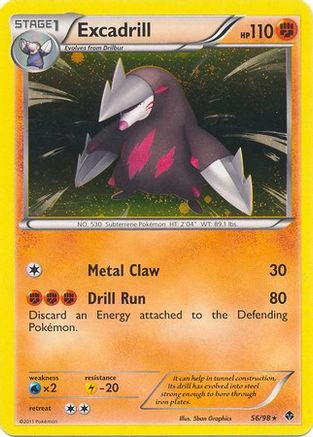 Excadrill (56/98) (Cosmos Holo) (Blister Exclusive) [Black & White: Emerging Powers] - Trinity Hobby