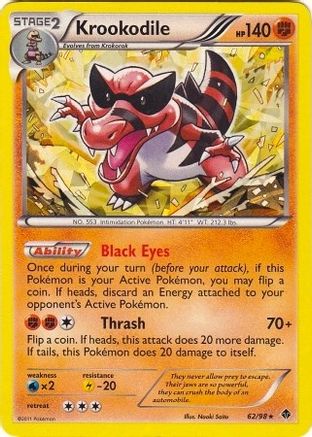 Krookodile (62/98) (Theme Deck Exclusive) [Black & White: Emerging Powers] - Trinity Hobby