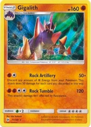 Gigalith (71/149) (Cosmos Holo) (Blister Exclusive) [Sun & Moon: Base Set] - Trinity Hobby