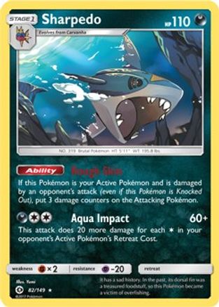 Sharpedo (82/149) (Cosmos Holo) (Blister Exclusive) [Sun & Moon: Base Set] - Trinity Hobby